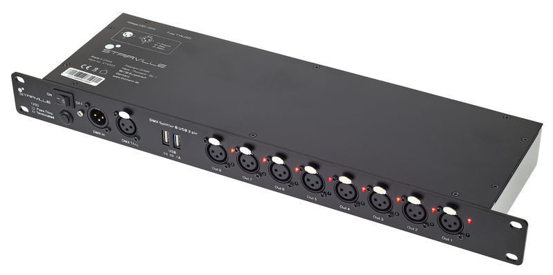 Stairville - DMX Splitter 8 USB 3 pin